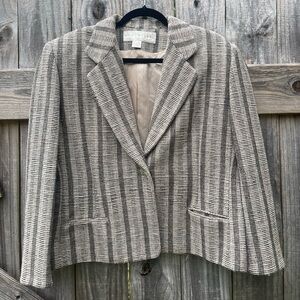 Doncaster Gray and Silver thread Patterned Blazer Size 16